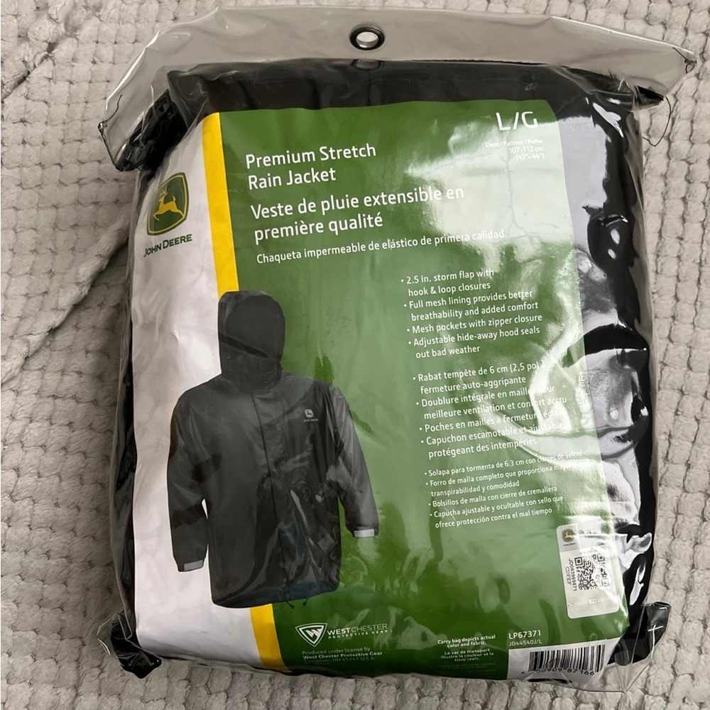 John Deere Black Premium Raincoat